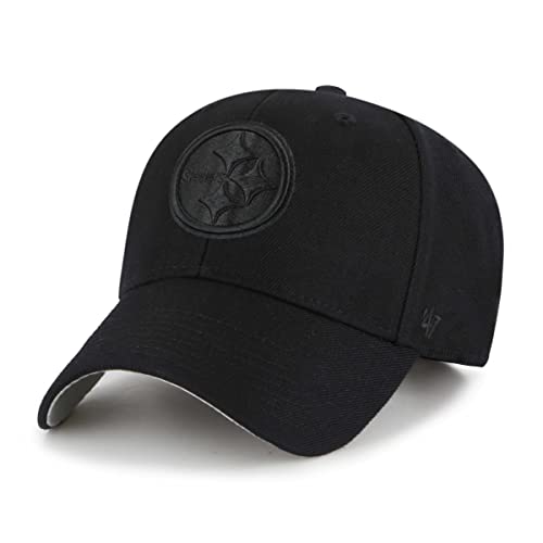 47 Men's Black Pittsburgh Steelers Tonal MVP Adjustable Hat