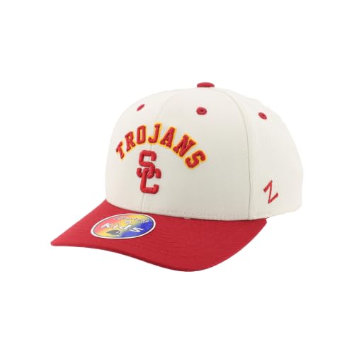 USC Trojans NCAA Officially Licensed Youth Hat Adjustable Competitor Arch Over Ivory