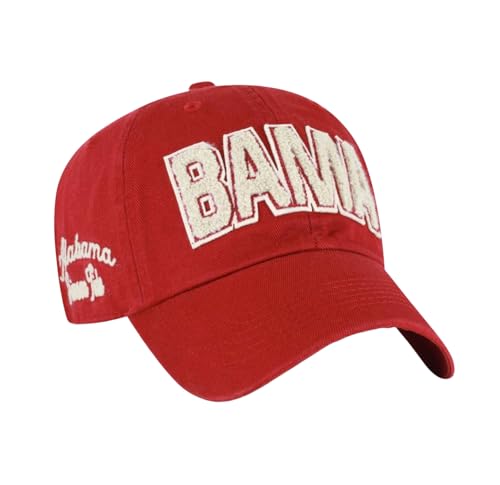 47 Women's Alabama Crimson Tide Zoey Clean Up Adjustable Hat (US, Alpha, One Size, Razor Red)