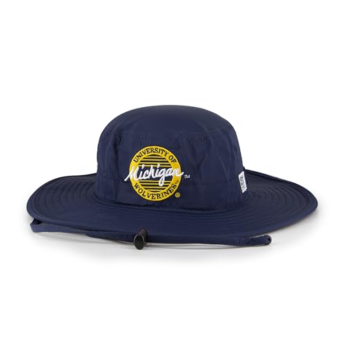 The Game NCAA Licensed Michigan Wolverines Boonie Hat, University of Michigan Game Day Bucket Hat Dark Navy