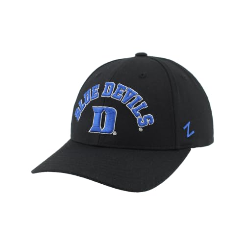 ZHATS Standard Duke Blue Devils Hat Adjustable Competitor Arch Over NCAA Officially Licensed, Black