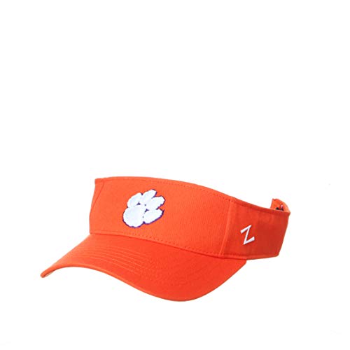 NCAA Clemson Tigers Mens Adjustable Visor Drill, Clemson Tigers Orange, Adjustable