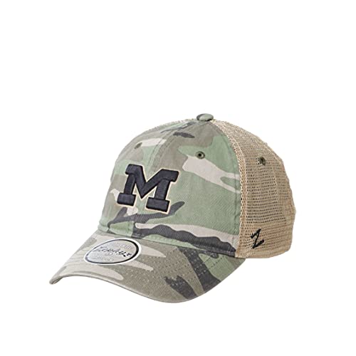 ZHATS NCAA Michigan Wolverines Mens Adjustable Relaxed Fit Hat Camo Maple, Michigan Wolverines Camo, Adjustable