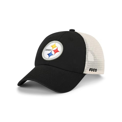 FOCO Pittsburgh Steelers NFL Primary Logo Casual Trucker Cap - Black