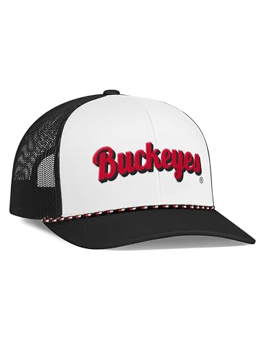 Pacific Headwear NCAA Ohio Buckeyes Men's Trucker Snapback Braid Cap