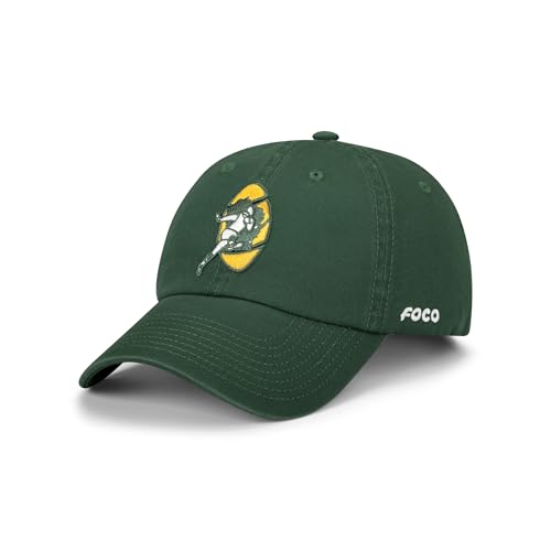 FOCO Green Bay Packers NFL Retro Logo Casual Cap - Forrest
