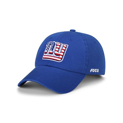 FOCO New York Giants NFL Americana Primary Logo Casual Cap Team Color