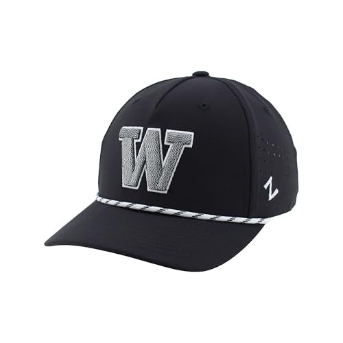 Washington Huskies NCAA Officially Licensed Rope Hat Snapback Performance Black