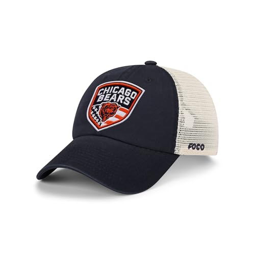 FOCO Chicago Bears NFL Americana Patch Casual Trucker Cap Multicolor