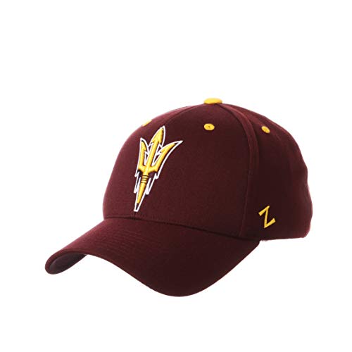 NCAA Arizona State Sun Devils Mens Stretch Fitted Hat Team Color, Arizona State Sun Devils Maroon, Large