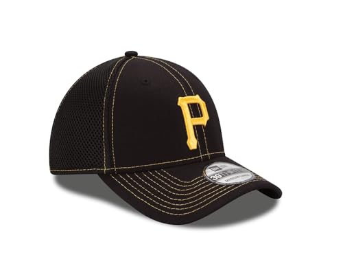 MLB Pittsburgh Pirates Neo Fitted Baseball Cap, Black, Medium/Large