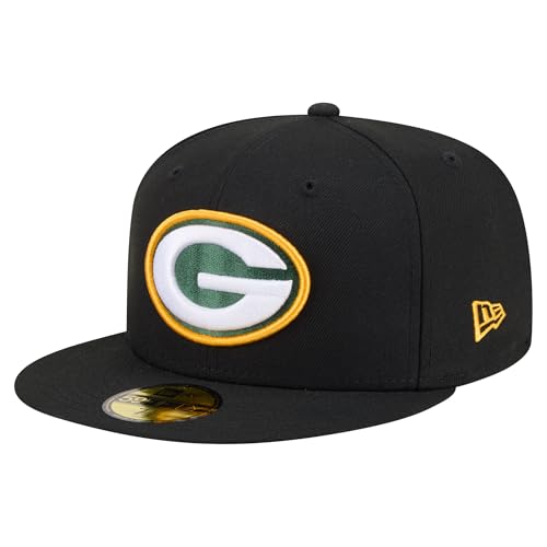 New Era Men's Black Green Bay Packers 59FIFTY Fitted Hat