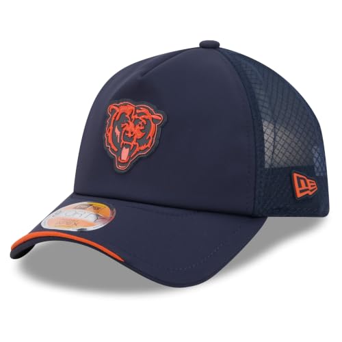 New Era Men's Navy Chicago Bears 2026 Sideline Apex 9FORTY Adjustable Trucker Hat