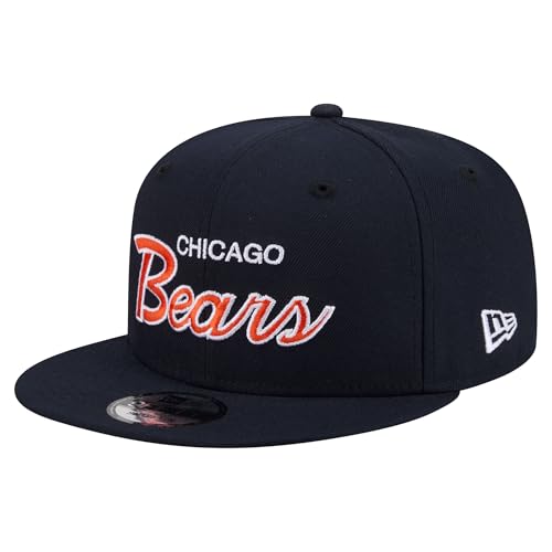 New Era Men's Navy Chicago Bears Core Team Script 9FIFTY Snapback Hat