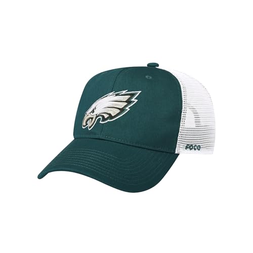 FOCO Philadelphia Eagles NFL Primary Logo Trucker RF Cap - Midnight Green