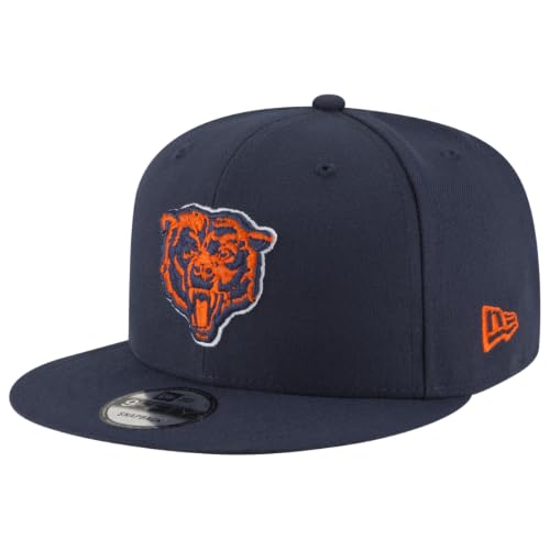 New Era NFL 9FIFTY Team Color Adjustable Snapback Hat Cap - One Size (US, Alpha, One Size, Chicago Bears - Navy, Chicago Bears)