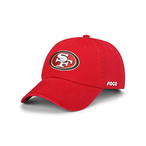 FOCO San Francisco 49ers NFL Primary Logo Casual Cap - Red