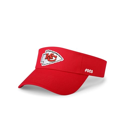 FOCO Kansas City Chiefs NFL Primary Logo Visor - Red