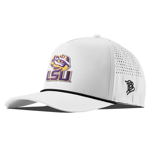 Branded Bills Officially Licensed x LSU Tigers White 5-Panel Tiger Eye PVC