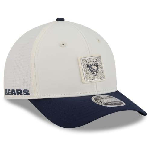 New Era Youth Cream/Navy Chicago Bears 2026 Training Camp 9FORTY M-Crown Adjustable Hat