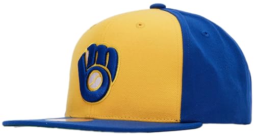 Mitchell & Ness Men's Mlb Evergreen Snapback Coop Brewers - Light Blue