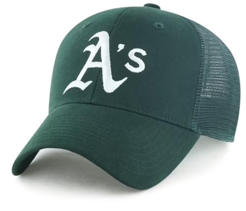 Officially Licensed Oakland Baseball Classic Edition Hat Adjustable Mesh Trucker Green MVP Embroidered Team Logo Structured Snapback Ball Sports Cap