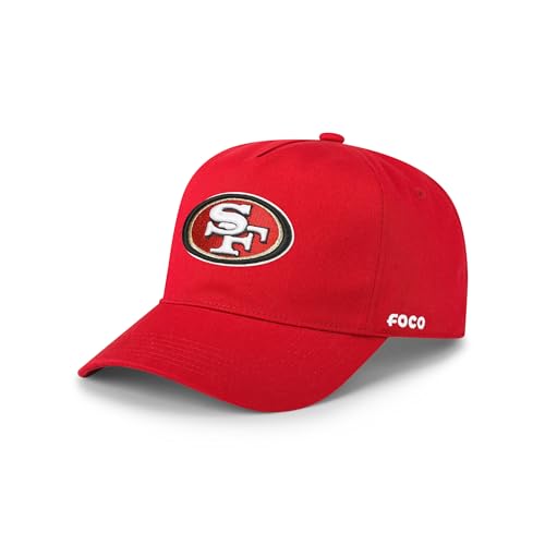 FOCO San Francisco 49ers NFL Primary Logo Marquee RF Cap - Red