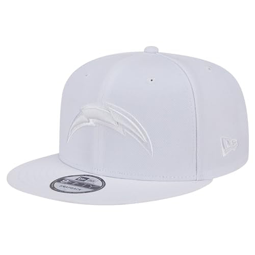 New Era Men's Los Angeles Chargers Main White on White 9FIFTY Snapback Hat
