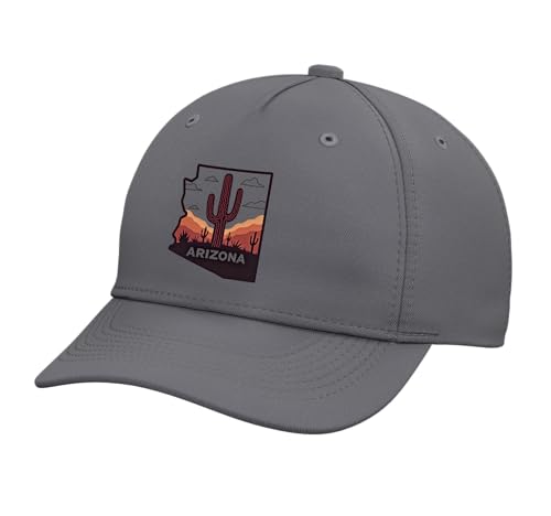 Arizona Desert Landscape State Pride Adjustable Printed Baseball Hat, Slate Grey