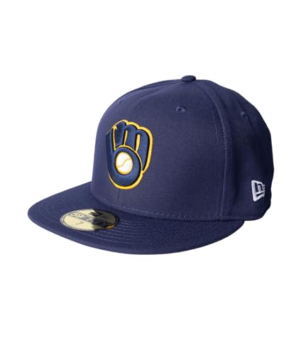 New Era 59FIFTY 5950 Cap Cap MLB, MIL-Navy, 60.6 cm
