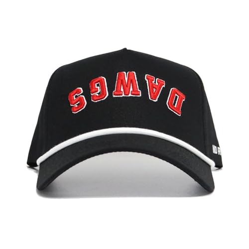 No Rivals Officially Licensed Georgia Bulldogs Upside Down Dawgs Hat - Georgia - Blackout – NCAA Snapback Cap for Men and Women