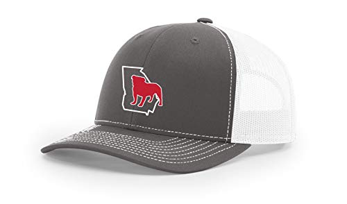 It's All About The South Georgia Outline with Bulldog Mesh Back Trucker Hat-Charcoal/White