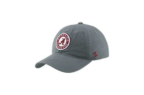 ZHATS Zephyr Alabama Crimson Tide Men's Vault Scholarship Gray Hat - NCAA Adjustable Relaxed Fit Cap