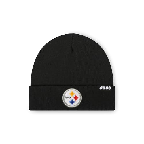 FOCO Pittsburgh Steelers NFL Basic Primary Logo Beanie - Black