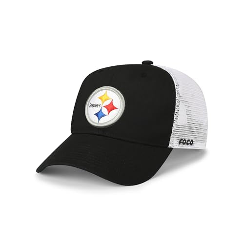 FOCO Pittsburgh Steelers NFL Primary Logo Trucker RF Cap - Black