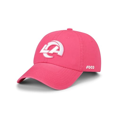 FOCO Los Angeles Rams NFL Magenta & White Casual Cap - Magenta