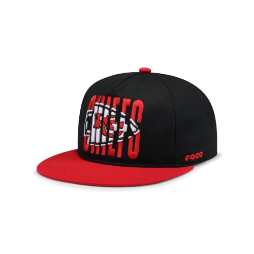 FOCO Kansas City Chiefs NFL Cut Logo Primetime RF Cap Black