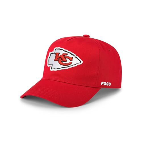 FOCO Kansas City Chiefs NFL Primary Logo Marquee RF Cap - Red
