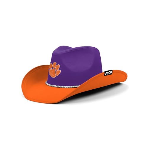 FOCO Clemson Tigers NCAA Two Tone Cowboy Hat Team Color