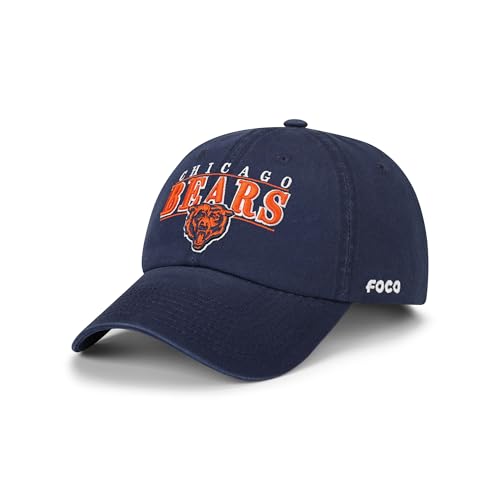 FOCO Chicago Bears NFL Signature Bars Casual Cap - Navy