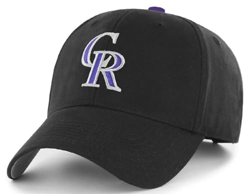 Fan Favorite Colorado Rockies MVP Basic Black Hat Cap Adult Men's Adjustable