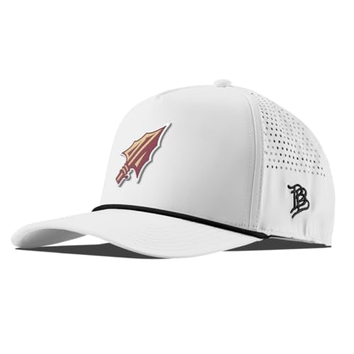 Branded Bills Officially Licensed x Florida State Seminoles White Black Rope 5-Panel FSU Spear Tip