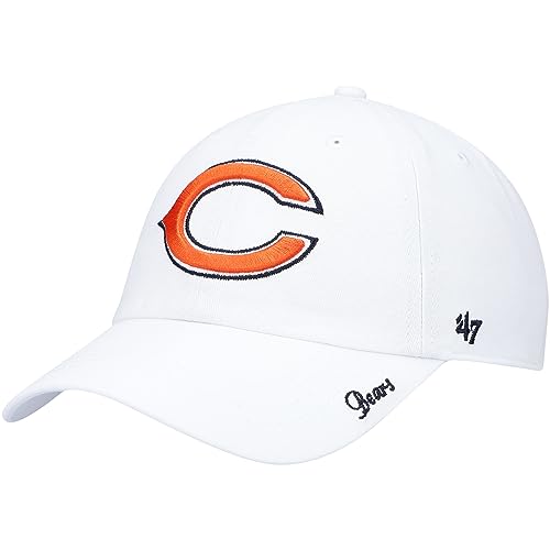 47 NFL Chicago Bears Women's Miata Clean Up Adjustable Hat, One Size, White