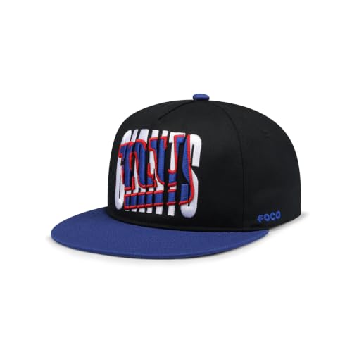 FOCO New York Giants NFL Cut Logo Primetime RF Cap Black