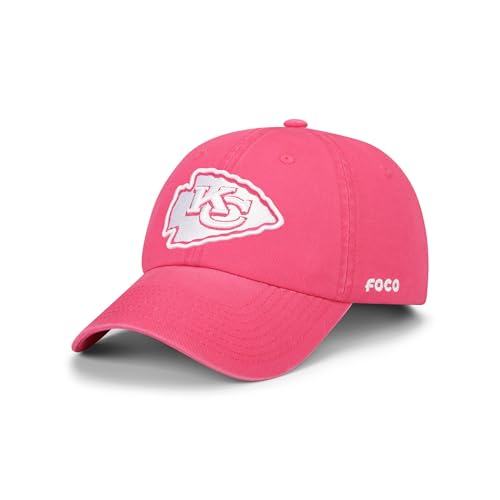 FOCO Kansas City Chiefs NFL Magenta & White Casual Cap - Magenta