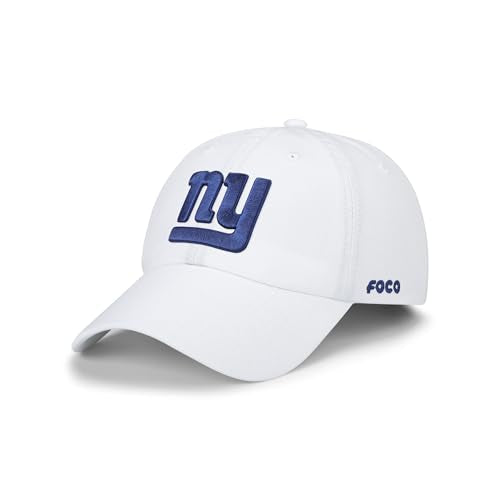 FOCO New York Giants NFL Primary Logo Casual Cap - White