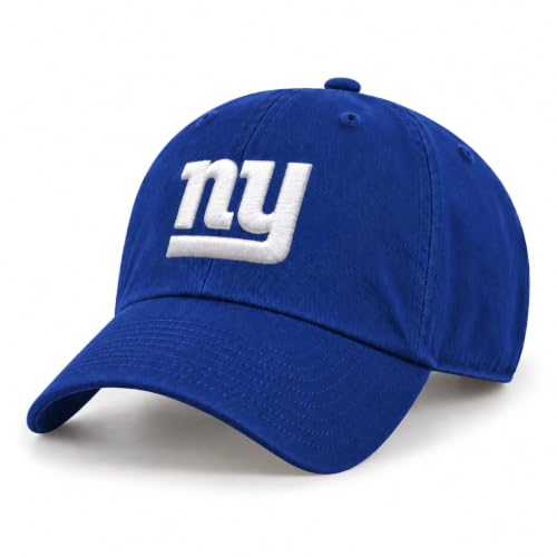 NFL Kids Youth 8-20 Official Garment Washed Adjustable Hat Cap One Size (US, Alpha, One Size, New York Giants - Blue)
