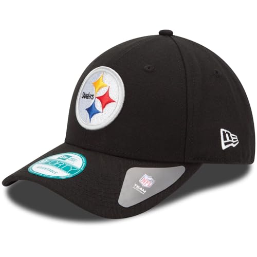 New Era NFL The League 9FORTY Adjustable Hat Cap One Size (US, Alpha, One Size, Pittsburgh Steelers - Black)