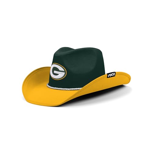 FOCO Green Bay Packers NFL Two Tone Cowboy Hat Team Color