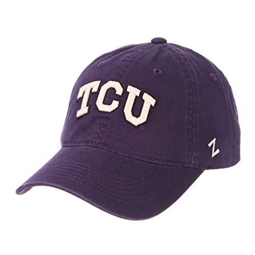 NCAA Zephyr Tcu Horned Frogs Mens Scholarship Relaxed Hat, Adjustable, Team Color
